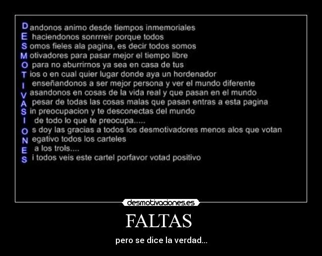 FALTAS -