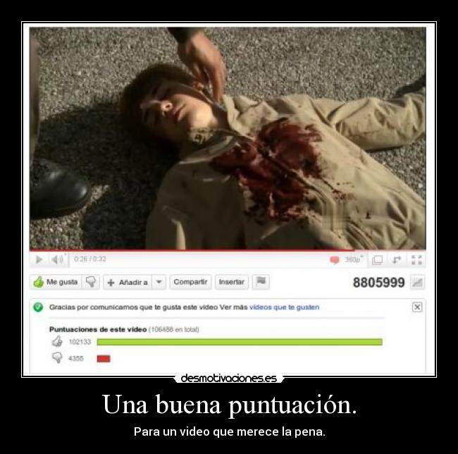 Una buena puntuación. -