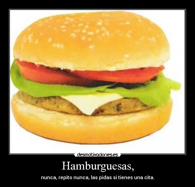 carteles hamburguesas desmotivaciones