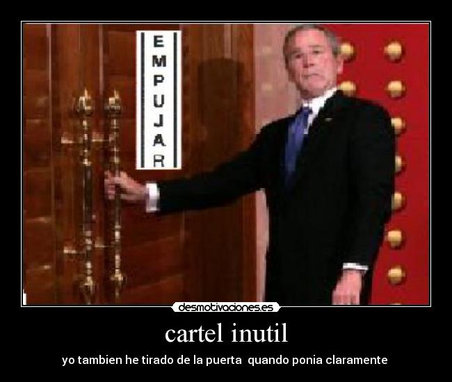 cartel inutil -