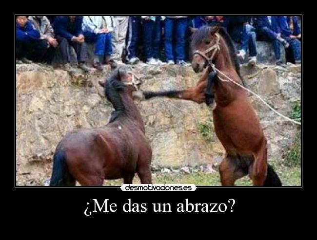 ¿Me das un abrazo? -
