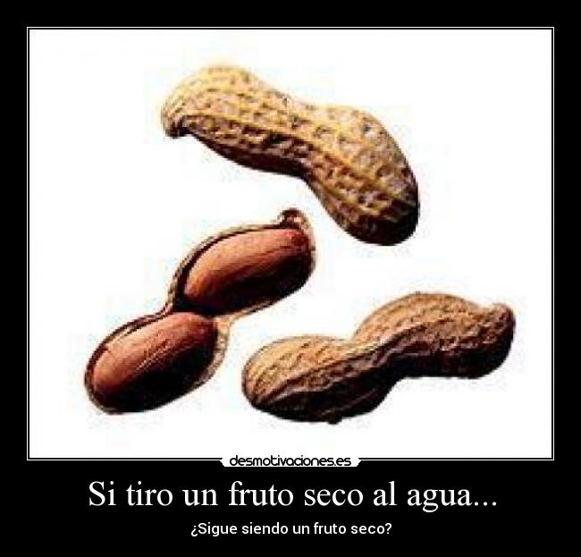 Si tiro un fruto seco al agua... - 