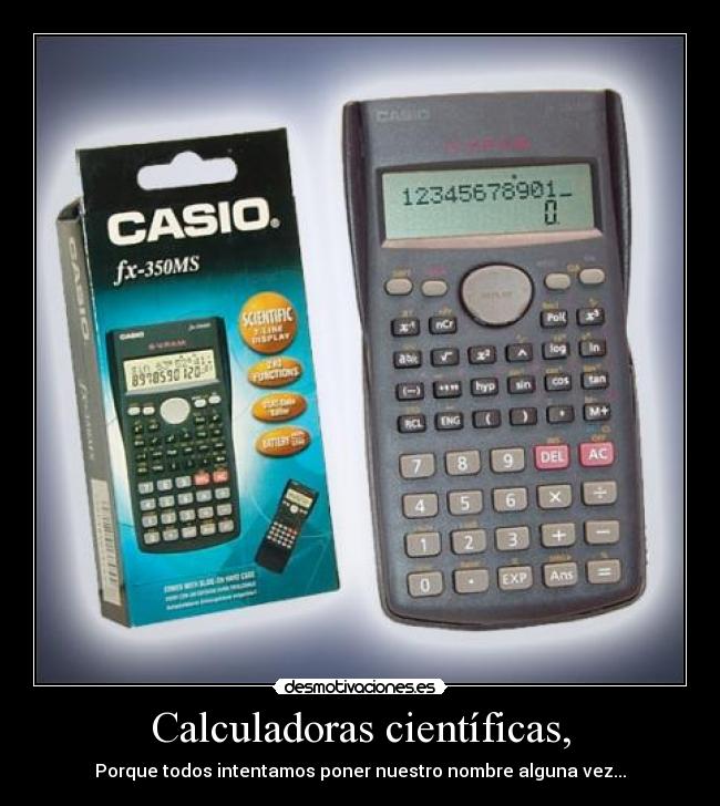 Calculadoras científicas, - 