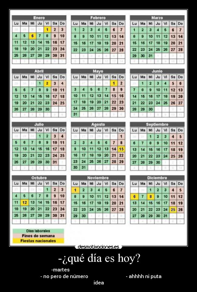 -¿qué día es hoy? - 