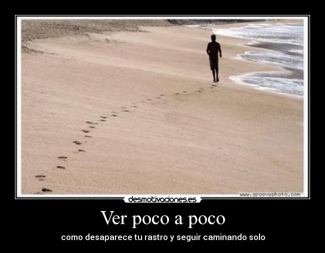Ver poco a poco - como desaparece tu rastro y seguir caminando solo