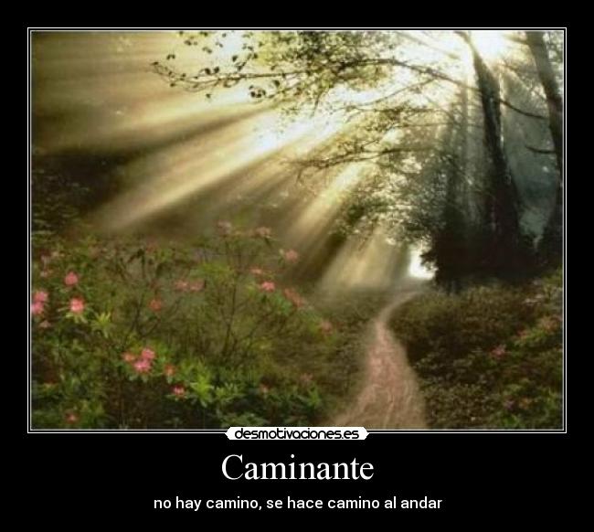 Caminante - no hay camino, se hace camino al andar