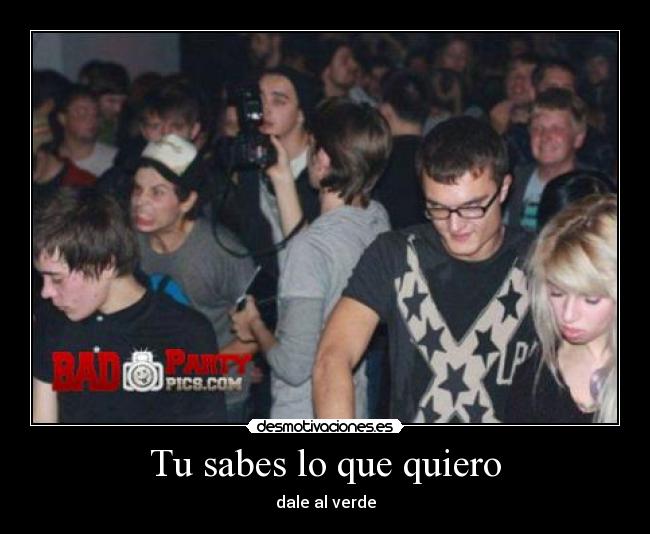 Tu sabes lo que quiero - dale al verde