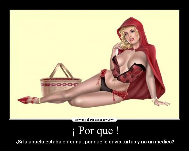 carteles caperucita roja humor desmotivaciones