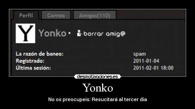 Yonko - No os preocupeis: Resucitará al tercer dia