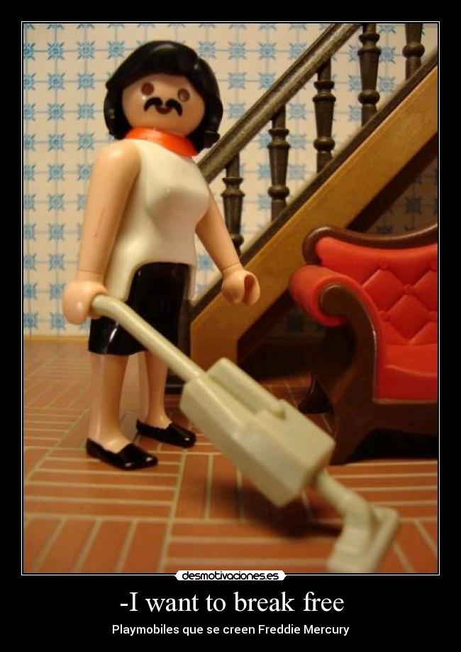 -I want to break free - Playmobiles que se creen Freddie Mercury