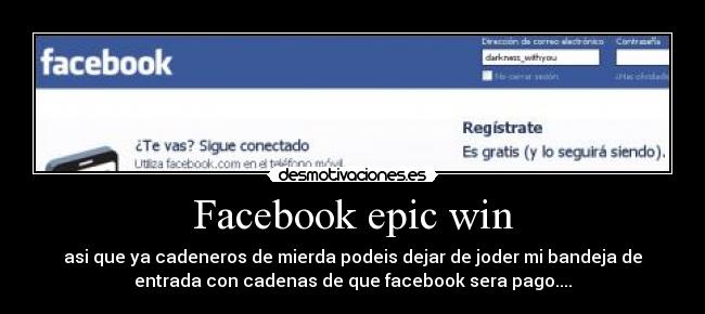 Facebook epic win -