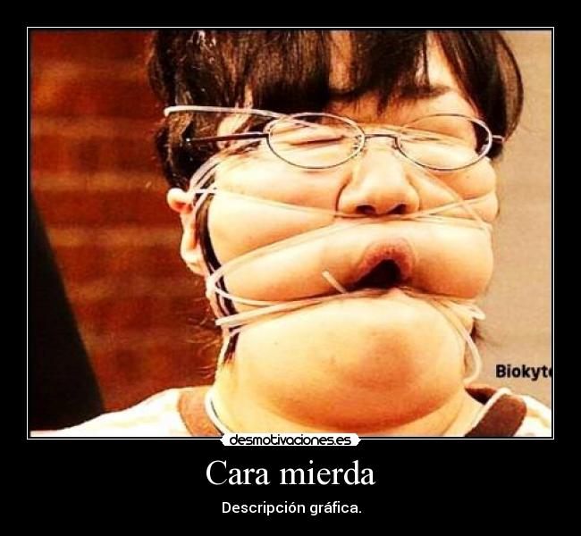 Cara mierda - Descripción gráfica.