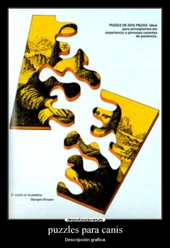 puzzles para canis - Descripción grafica