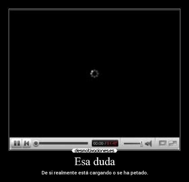 Esa duda - De si realmente está cargando o se ha petado.