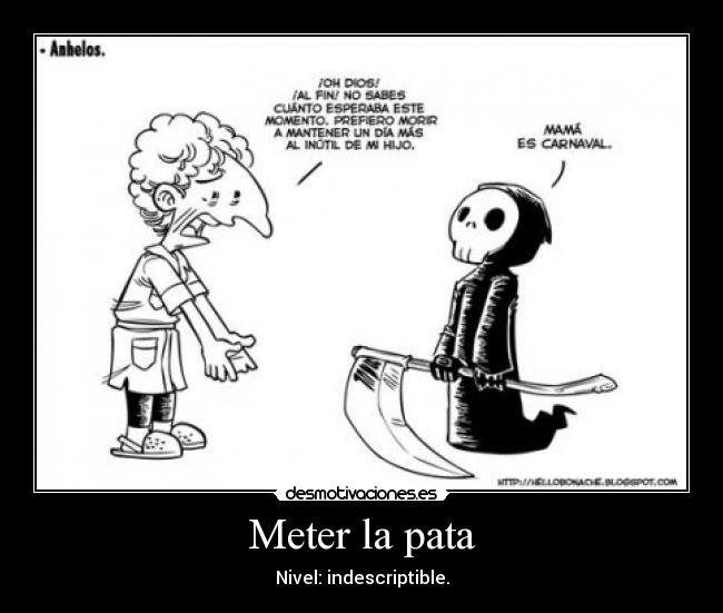 Meter la pata -