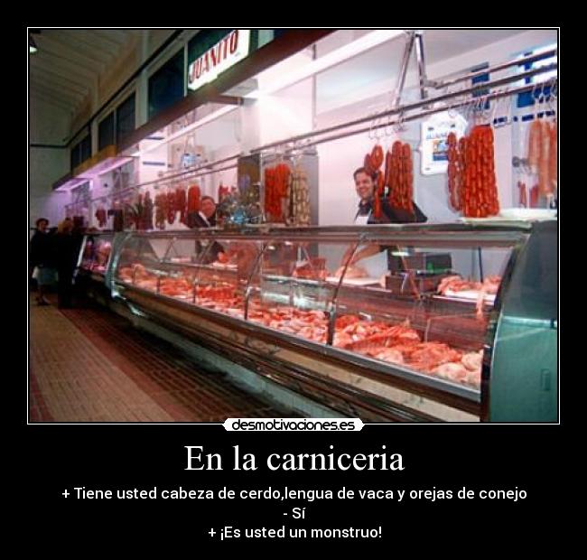 En la carniceria -