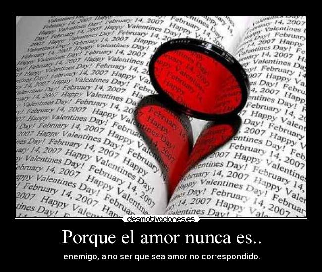 carteles amor amor enemigo correspondido desmotivaciones