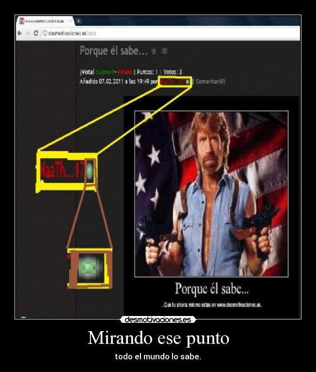 Mirando ese punto - todo el mundo lo sabe.