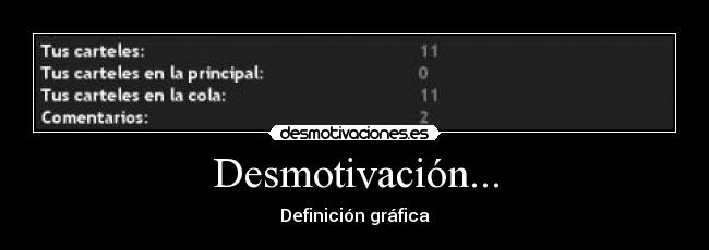 Desmotivación... - Definición gráfica