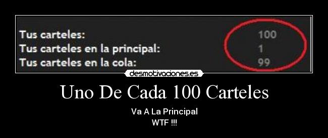 Uno De Cada 100 Carteles -
