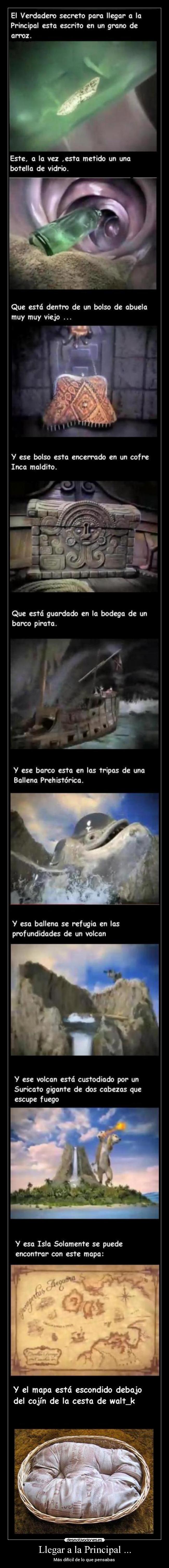 Llegar a la Principal ... -