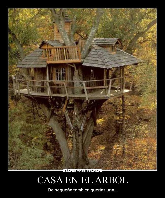 CASA EN EL ARBOL - De pequeño tambien querias una...
