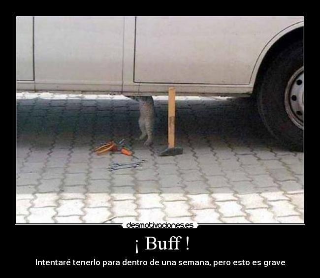 ¡ Buff ! - Intentaré tenerlo para dentro de una semana, pero esto es grave