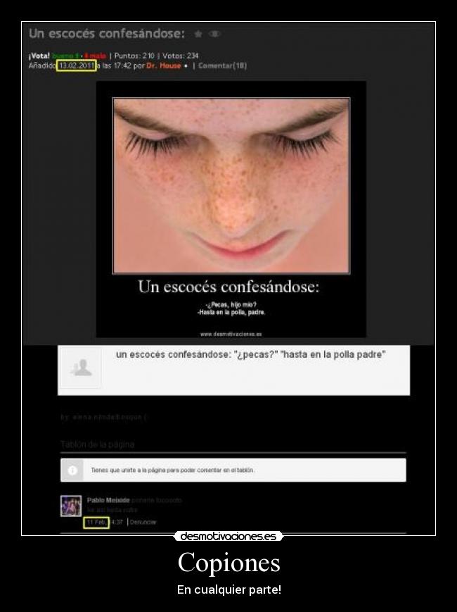 Copiones - En cualquier parte!