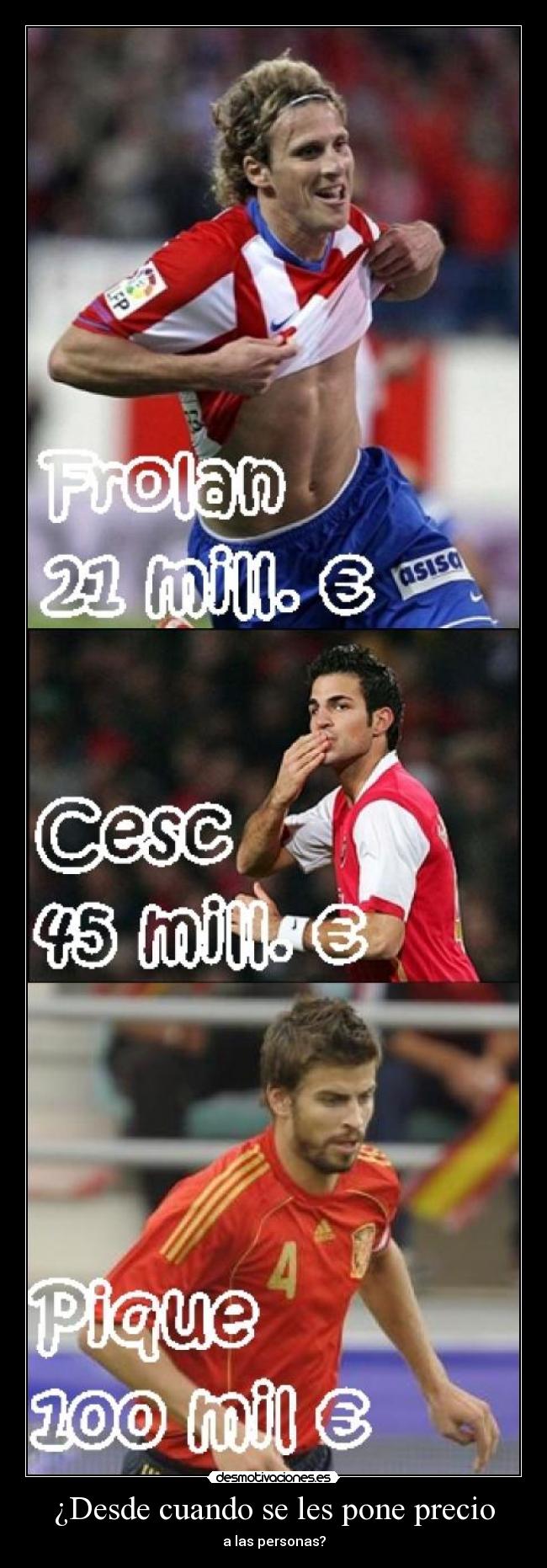 ¿Desde cuando se les pone precio - a las personas?