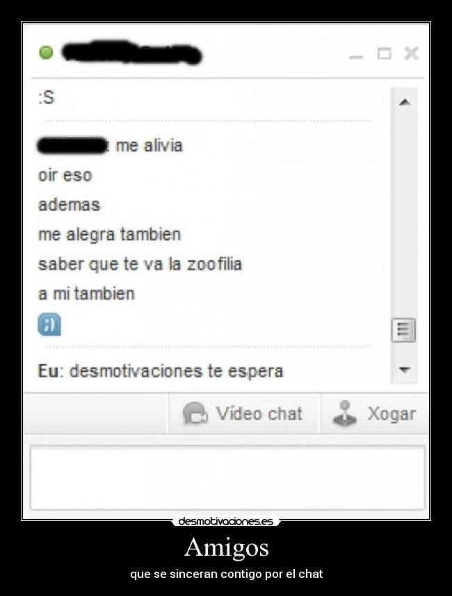 Amigos - que se sinceran contigo por el chat