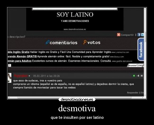 desmotiva - que te insulten por ser latino