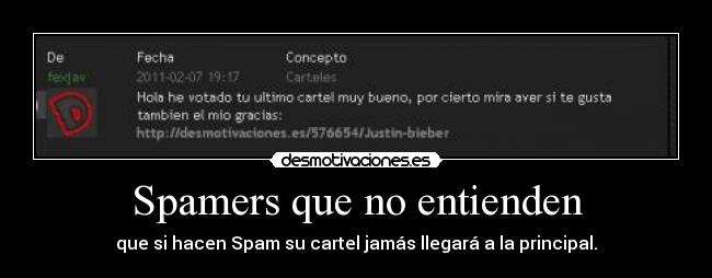 Spamers que no entienden -