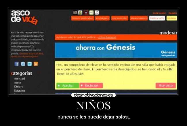 NIÑOS - nunca se les puede dejar solos..