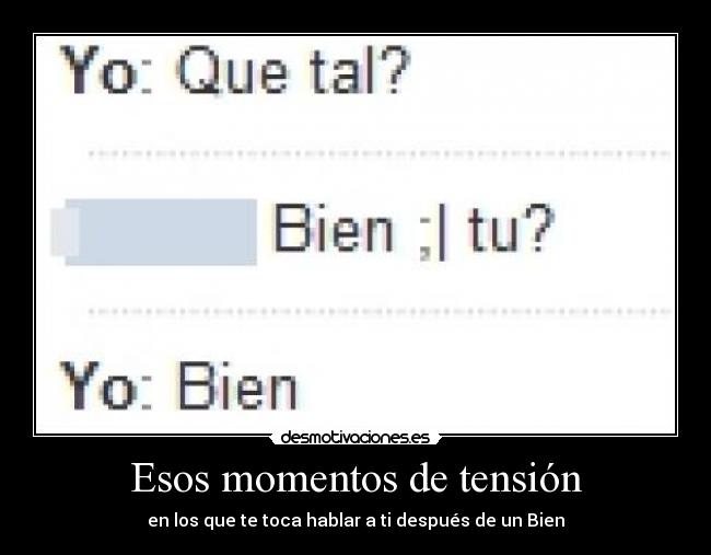 Esos momentos de tensión - en los que te toca hablar a ti después de un Bien