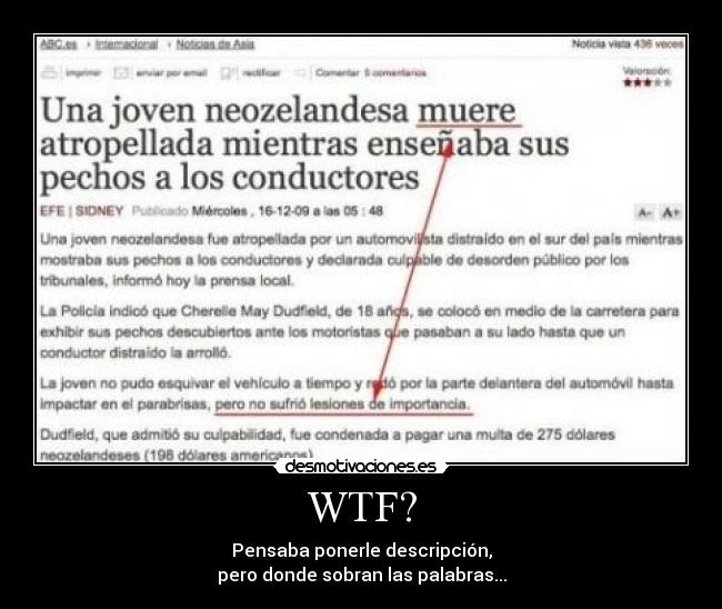 WTF? - Pensaba ponerle descripción,
pero donde sobran las palabras...