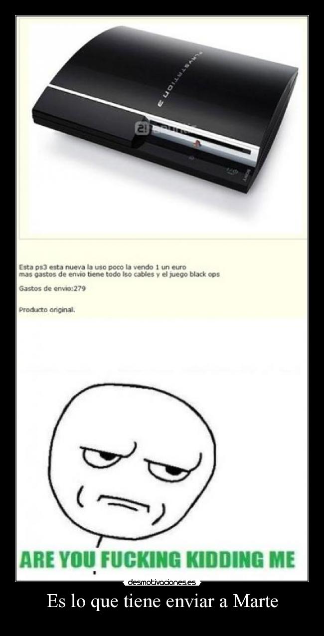 Es lo que tiene enviar a Marte - 