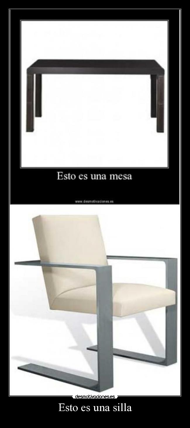 Esto es una silla -