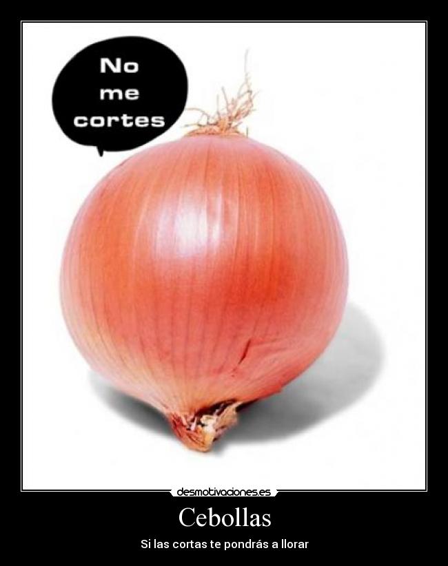 Cebollas - Si las cortas te pondrás a llorar