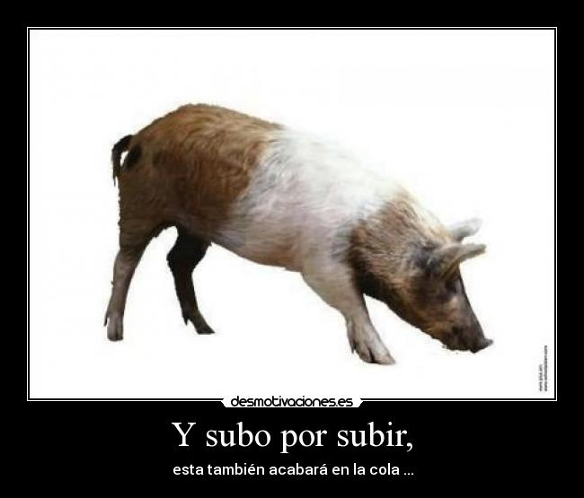 Y subo por subir, -