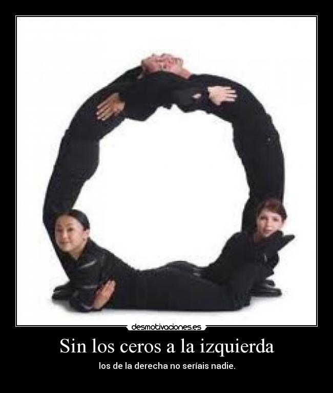 Sin los ceros a la izquierda - los de la derecha no seríais nadie.