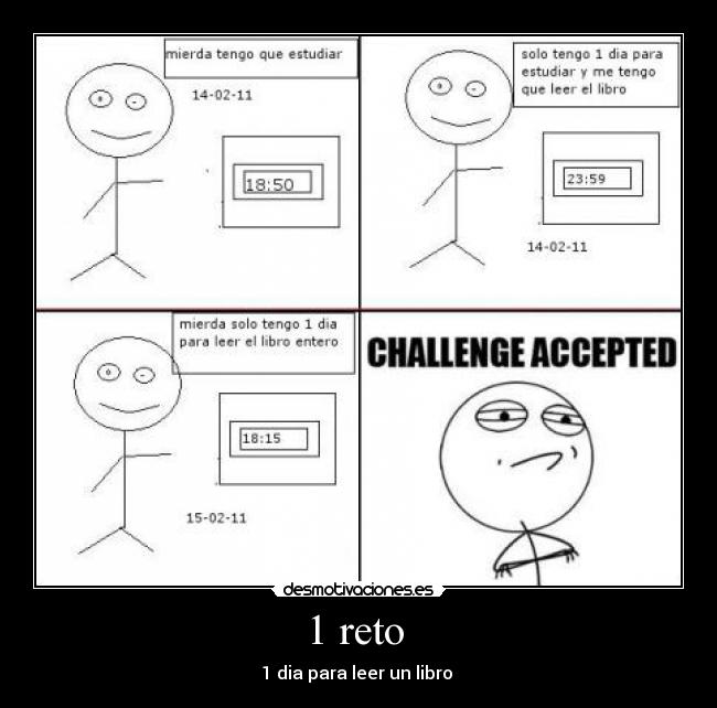 1 reto  - 1 dia para leer un libro 