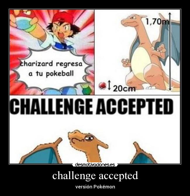 challenge accepted - versión Pokémon