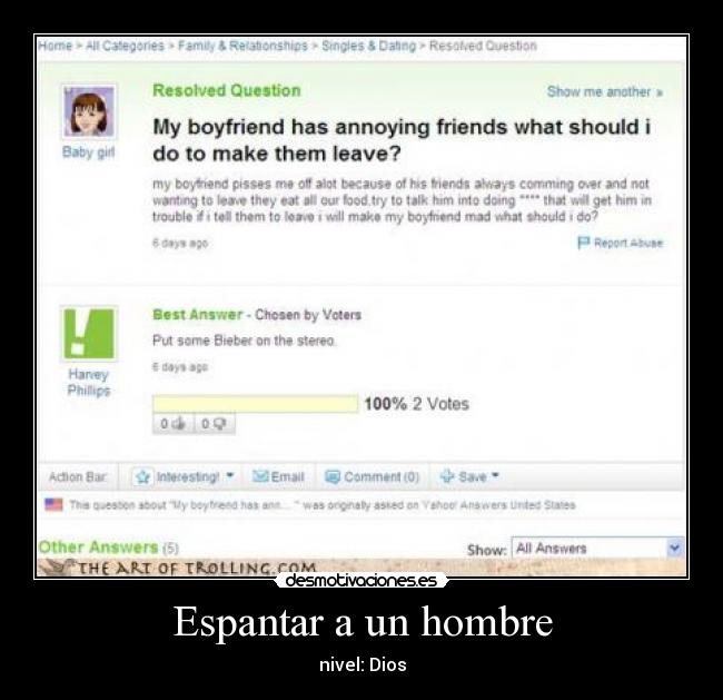 Espantar a un hombre - 
