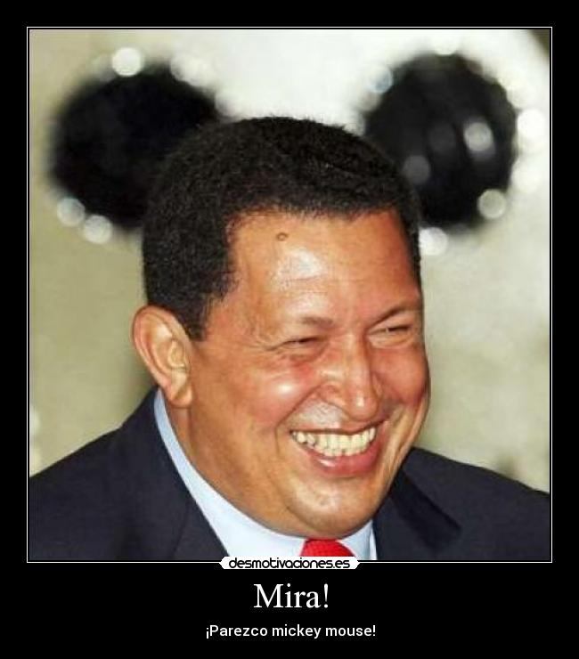 Mira! - ¡Parezco mickey mouse!