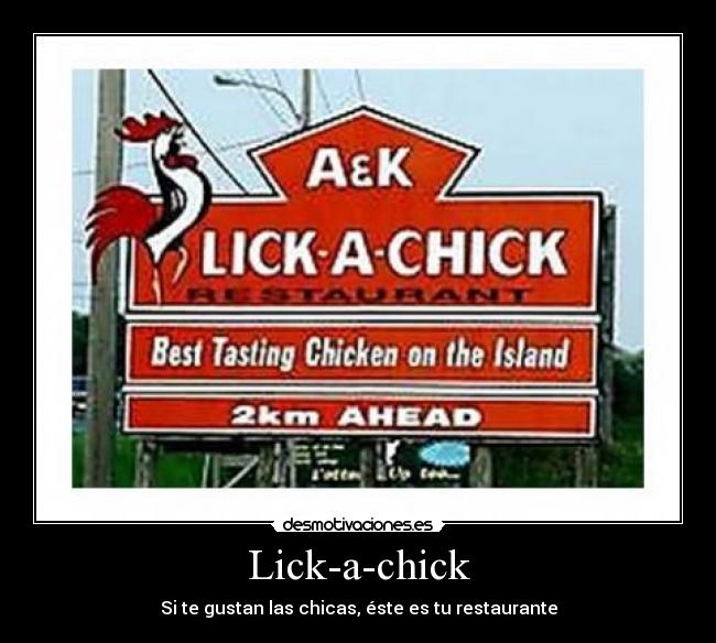 Lick-a-chick - Si te gustan las chicas, éste es tu restaurante