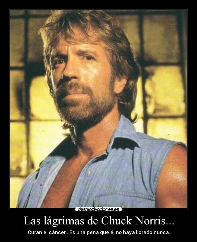Las lágrimas de Chuck Norris... -