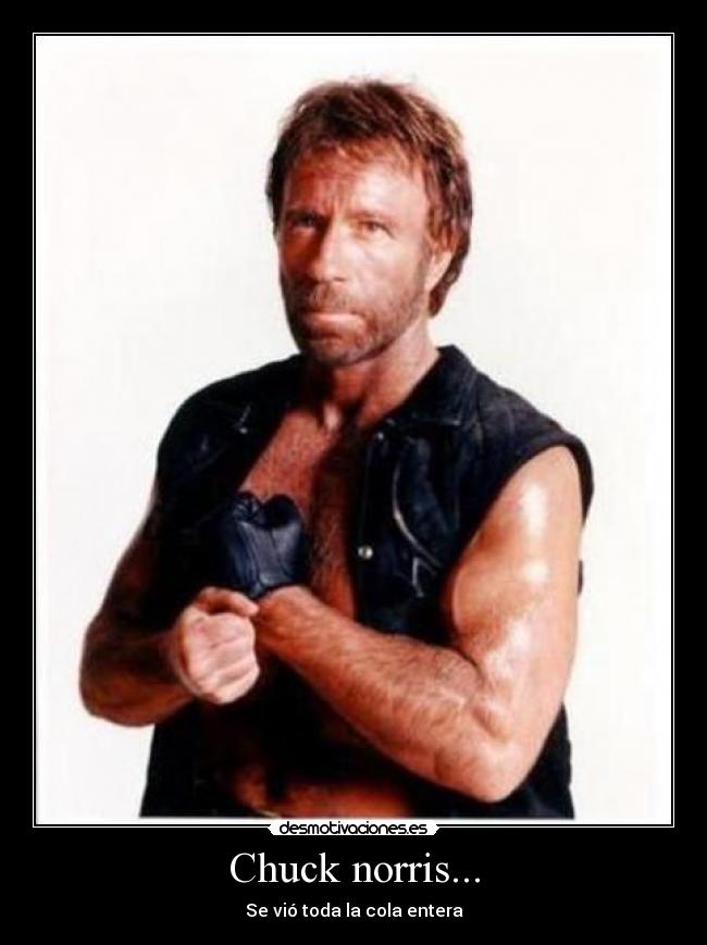 Chuck norris... - Se vió toda la cola entera