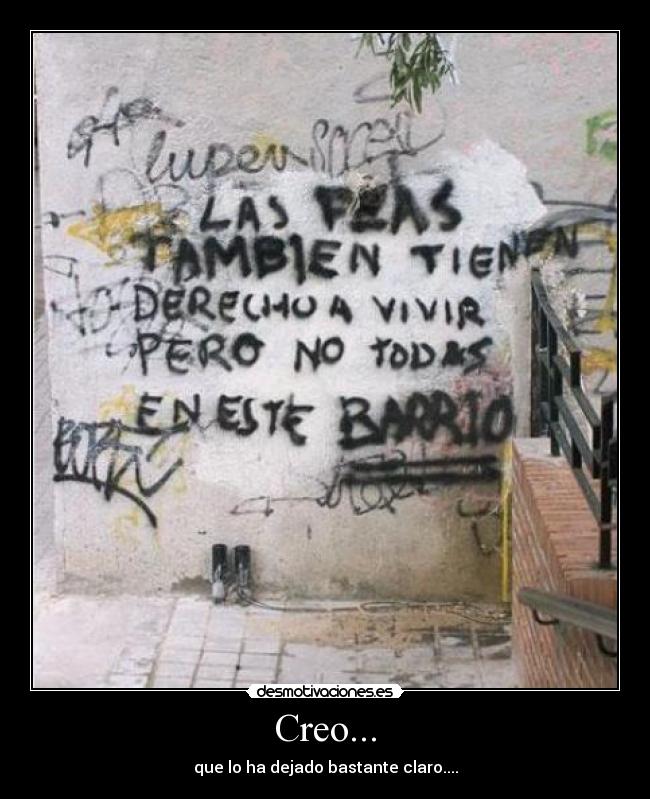 Creo... - que lo ha dejado bastante claro....