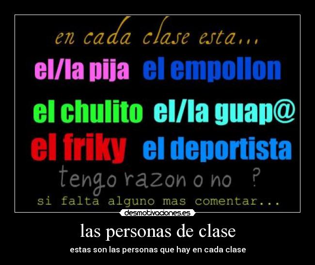 las personas de clase -