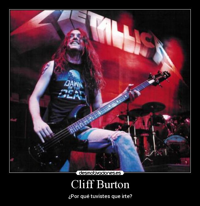 carteles metallica bajo cliff burton desmotivaciones